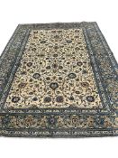 A Kashan ivory ground carpet, 370 x 225cm
