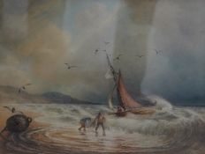 Anthony Vandyke Copley Fielding (1787–1855), 'Overtaken by the storm', signed and dated 1850,