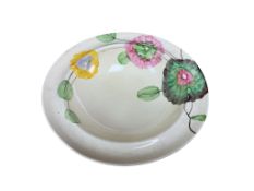 A Clarice Cliff Bizarre dessert bowl, 16cm in diameter
