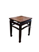 A Chinese hardwood stand, width 42cm, depth 34cm, height 50cm