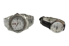 A 2006 stainless steel Tag Heuer Professional quartz wrist watch, model no. TRWK1111, with baton