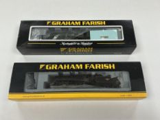Two boxed Graham Farish N gauge railway BR tender locomotives; a Jubilee Class, Galatea 45699 (372-