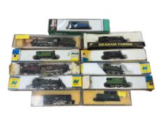 Eleven boxed or part boxed N gauge railway locomotives by Graham Farish, Lima, etc., including;