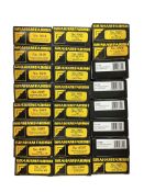 Twenty-four boxed Graham Farish N gauge railway bogie freight wagons in various liveries