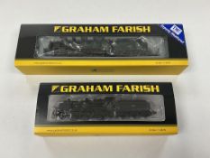 Two boxed Graham Farish N gauge railway BR tender locomotives; a Rebuilt Royal Scot Class, 46100 (
