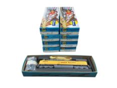 Nine boxed Athearn Trains HO gauge railway Union Pacific diesel locomotives, comprising four powered