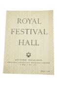 ° ° [Festival of Britain] - Royal Festival Hall - (Souvenir Programme). Ceremonial Opening and
