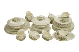A Royal Doulton Sutherland pattern fifty two piece part dinner and tea service. (Qty)