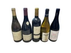 Appropriately 45 bottles of assorted red and white wine, mixed conditions, many labels degraded. (