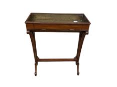 A 19th century mahogany jardiniere table, width 58cm, depth 30cm, height 74cm
