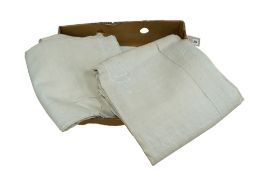 Seven embroidered French linen sheets