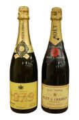 A bottle of Joseph Perrier 1979 vintage champagne and a bottle of Moët & Chandon champagne (2)