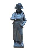 A bronzed figure of Napoleon Bonaparte, approx 50cm tall.