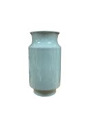 A Chinese celadon glazed cylindrical vase, Guangxu mark, height 26cm.