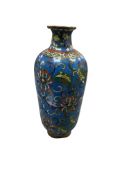 A small 19th century Chinese bronze and cloisonné enamel vase, height 12cm.