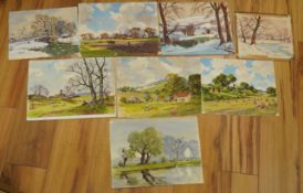 Harold Cornelius Heward (1881-1973), landscape scenes to include ‘A Winter Scene’ ‘Springtime in