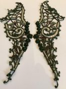 A collection of green and bronze metallic beading to include a length of mixed green and bronze