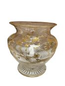 An early 20th century St Louis style gilt decorated glass vase, height 22cm.