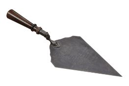 A modern silver presentation trowel, PJD Silver Ltd, Birmingham, 1994, with turned wood handle, 27.