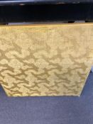 A Qing dysasty Imperial yellow silk damask panel, with repeating Ruyi shaped auspicious clouds (