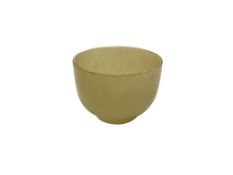 A Chinese bowenite jade cup, 3.6cm high