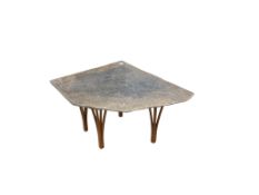 A contemporary marble-top coffee table, by Charles Thompson, width 84cm, depth 64cm, height 41cm