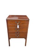An Edwardian mahogany music cabinet, width 50cm, depth 37cm, height 82cm