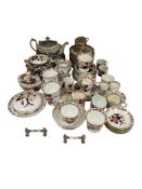 A group of early 19th century part sets of Imari pattern tea and coffee ware, including Bloor