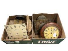 A small late Victorian mahogany-cased wall timepiece, the dial signed A. W. Boatman, Grays, 28cm
