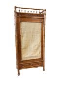 A faux bamboo and pine wardrobe, width 97cm, depth 48cm, height 211cm