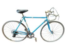 A vintage Raleigh Record racing bicycle, finished in light blue, together with the original owner’