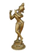 An Indian bronze figure of musician, 16cm high