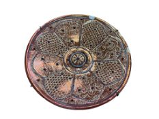 A Hispano-Moresque lustre dish, 19th century, diameter 40cm.