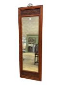 A padouk long robing mirror, width 62cm, height 191cm