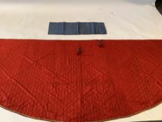 An early 19th century semi-circular cloak century for the European market, woven on a Jacquard loom.