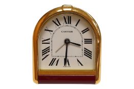 A Cartier Romane desk clock, 6602, 9cm high