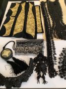 A collection of Victorian and 20th century Jet beading and sequining. Including a 1920’s black