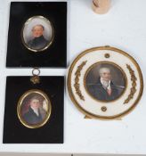 Continental School (19th. C), portrait miniature of a gentleman wearing the Imperial Iron Cross,