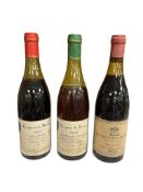 Three bottles of Burgundy, comprising Hospices de Beaune 1971 Beaune, Cuvée Clos-des-Avaux; Hospices