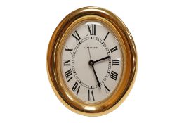 A Cartier Baignoire alarm clock, 890804092, 8.5cm high