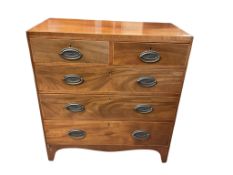 A Regency mahogany chest of drawers, width 91cm, depth 45cm, height 98cm