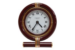 A boxed Must de Cartier desk timepiece, 7522, with case, 8cm high