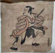 School of Torii Kiyomitsu (1735–1785),and School of Isoda Koryusai (1735–1790) Samurai in pose,