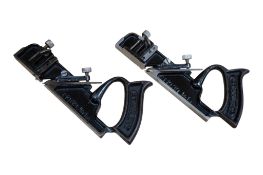 Two Stanley No.39 Dado planes; cast iron bodies with depth stops, Japanned finish, fitted with a 1/2
