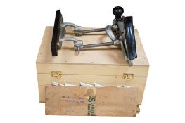 A Stanley No.46 Skew Cutter Combination Plane, with separate original wood cased selection of cutter