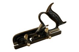 A Stanley No.54 Plow & Rabbet (Fillester) Plane, with both sets of long and short arms, fence, and e