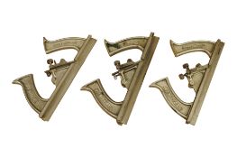 A full set of three Stanley Match planes, all with nickel plated cast iron bodies; a No.146 with 3/8