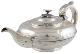 A William IV silver teapot, maker possibly J. Whitehouse