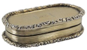 A George IV engine turned silver gilt vinaigrette, by William Elliot