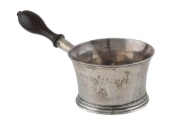 An early George II silver brandy pan, by Robert Lucas